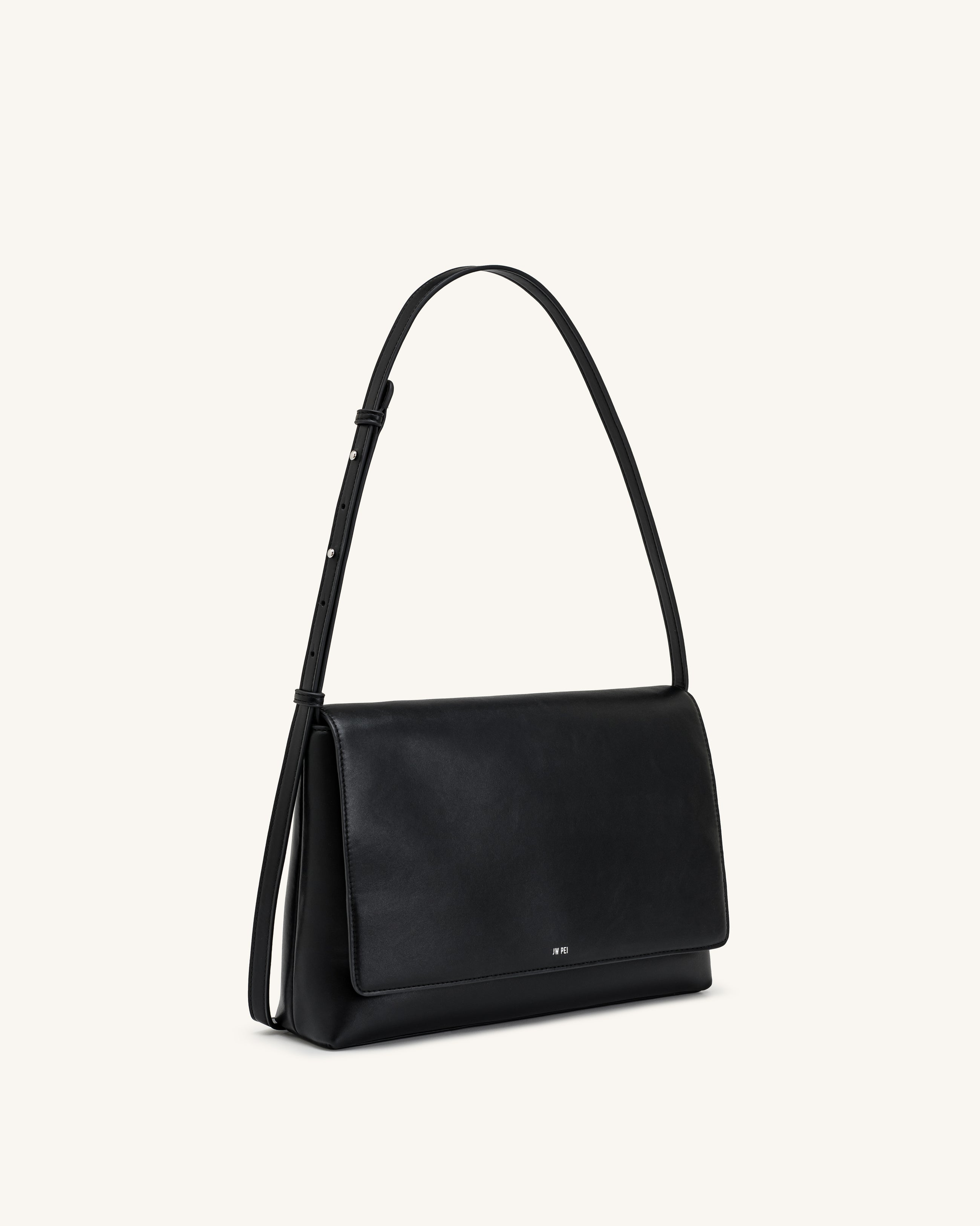 Isolde Flap Shoulder Bag - Black