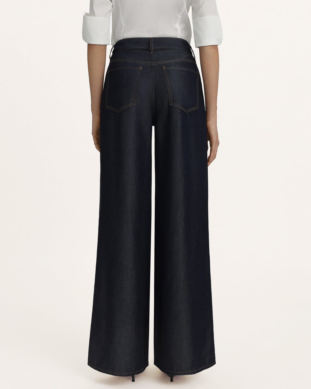 Pocket Rhinestone Bow Wide Leg Jeans - Deep Thoughts Only