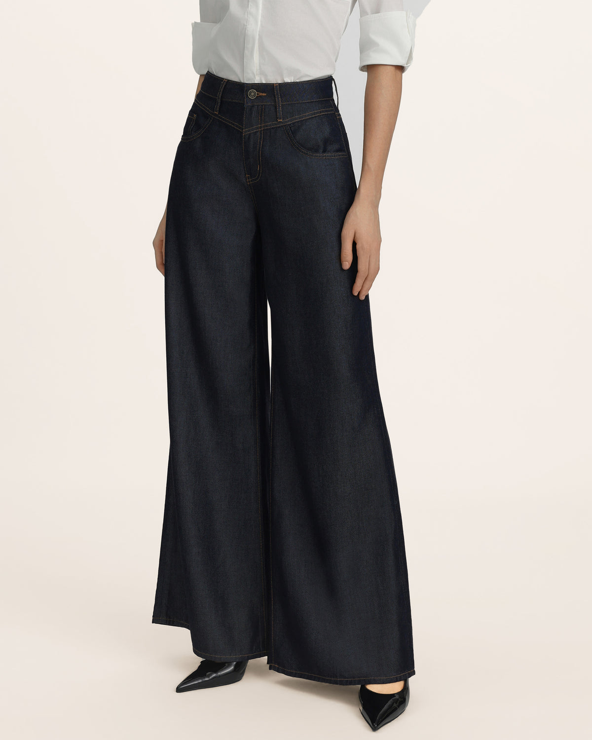Seraphic Pink Crystal Back Wing Jeans - Deep Thoughts Only