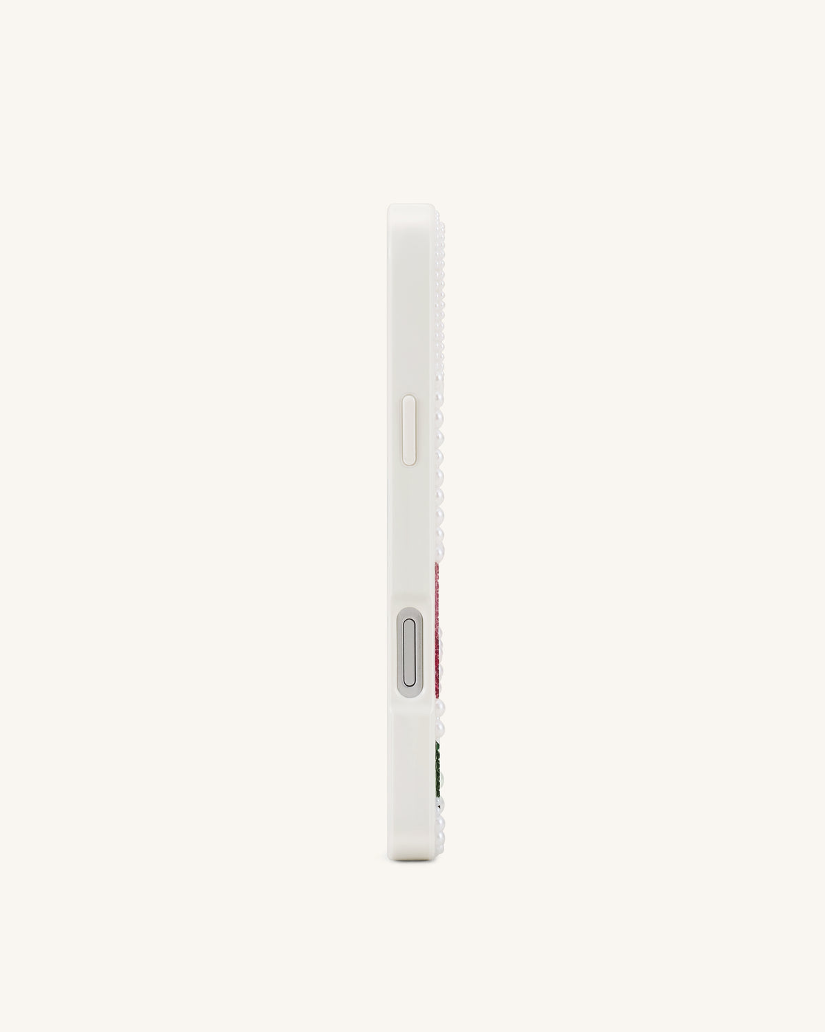 Tulip Faux Pearl Phone Case - White