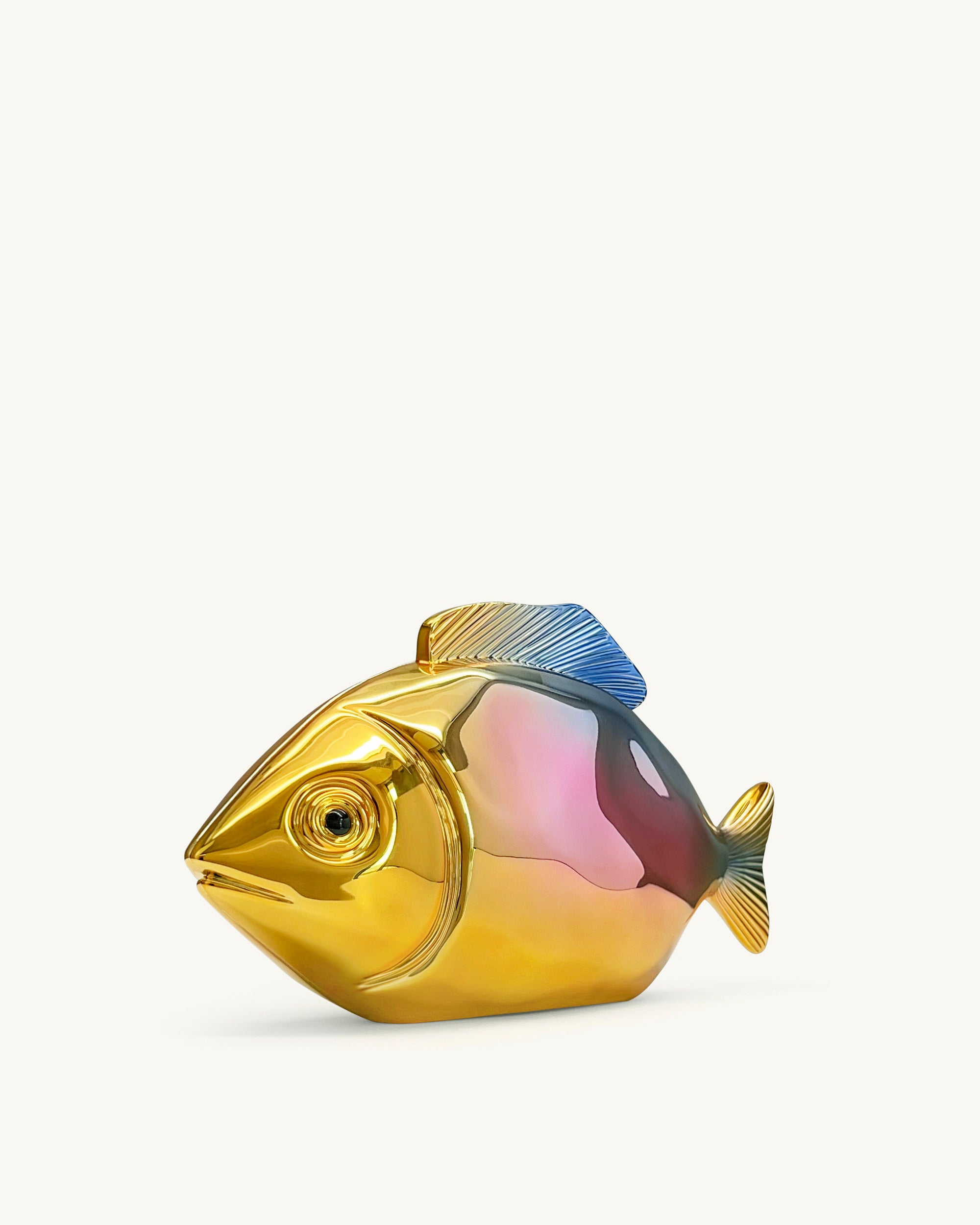 Fish Shaped Clutch - Gold/Blue