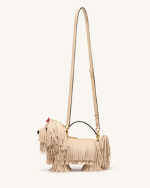 Coco Shaggy Dog Shaped Handle Bag - Apricot