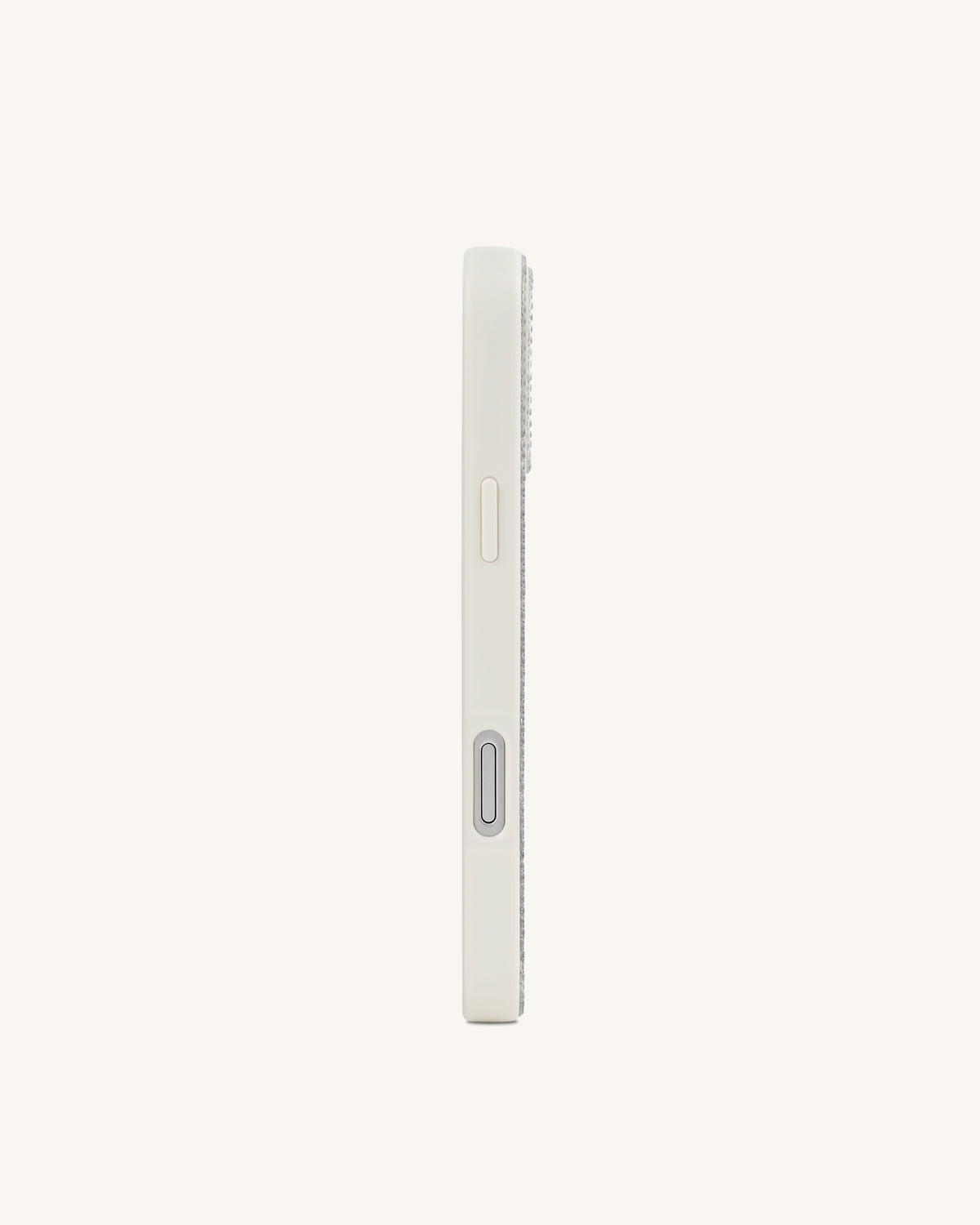 Pink Coral Artificial Crystal Phone Case - White