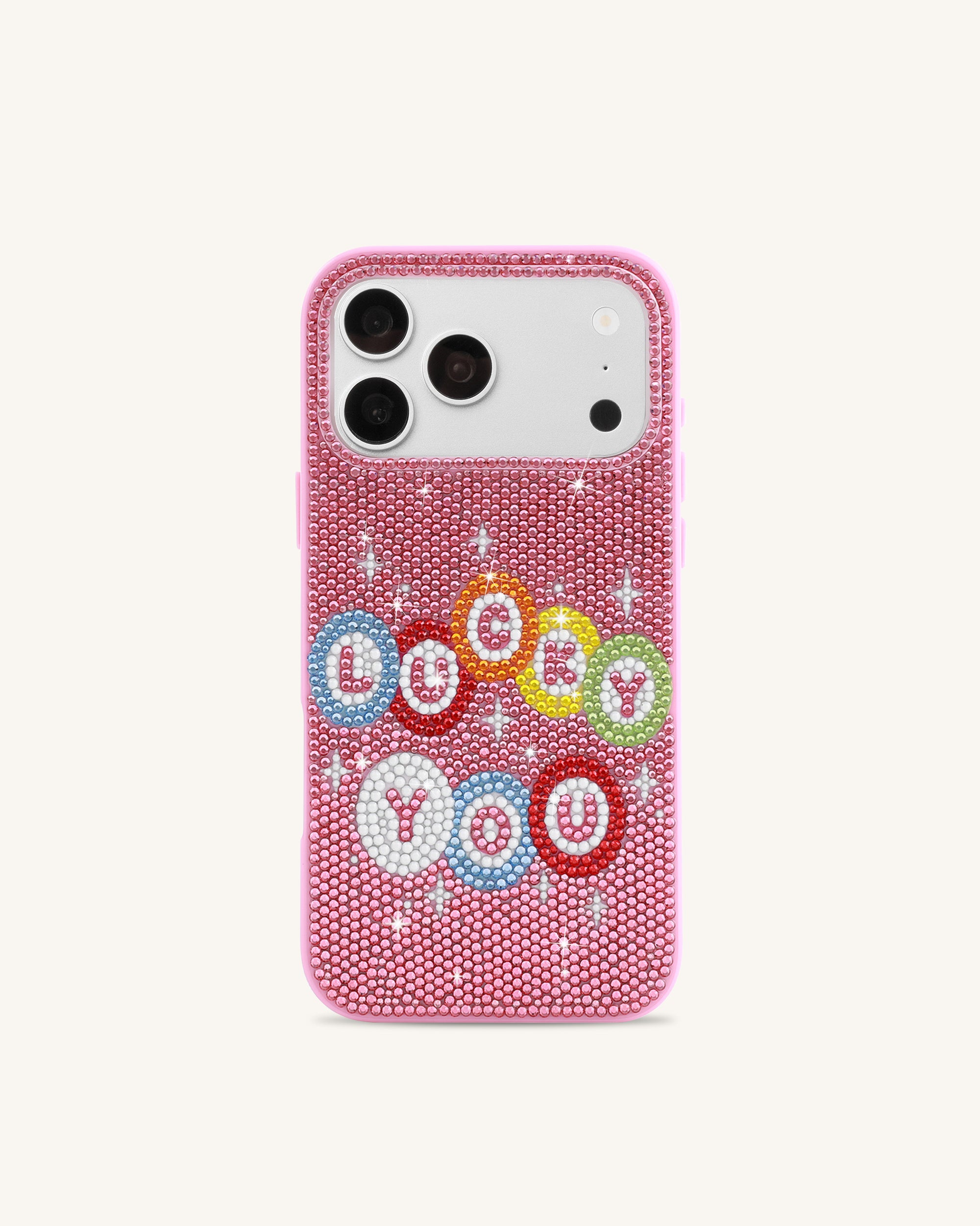 Lucky You Artificial Crystal Phone Case - Pink