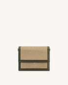 Mini Flap Faux Suede Crossbody - Green