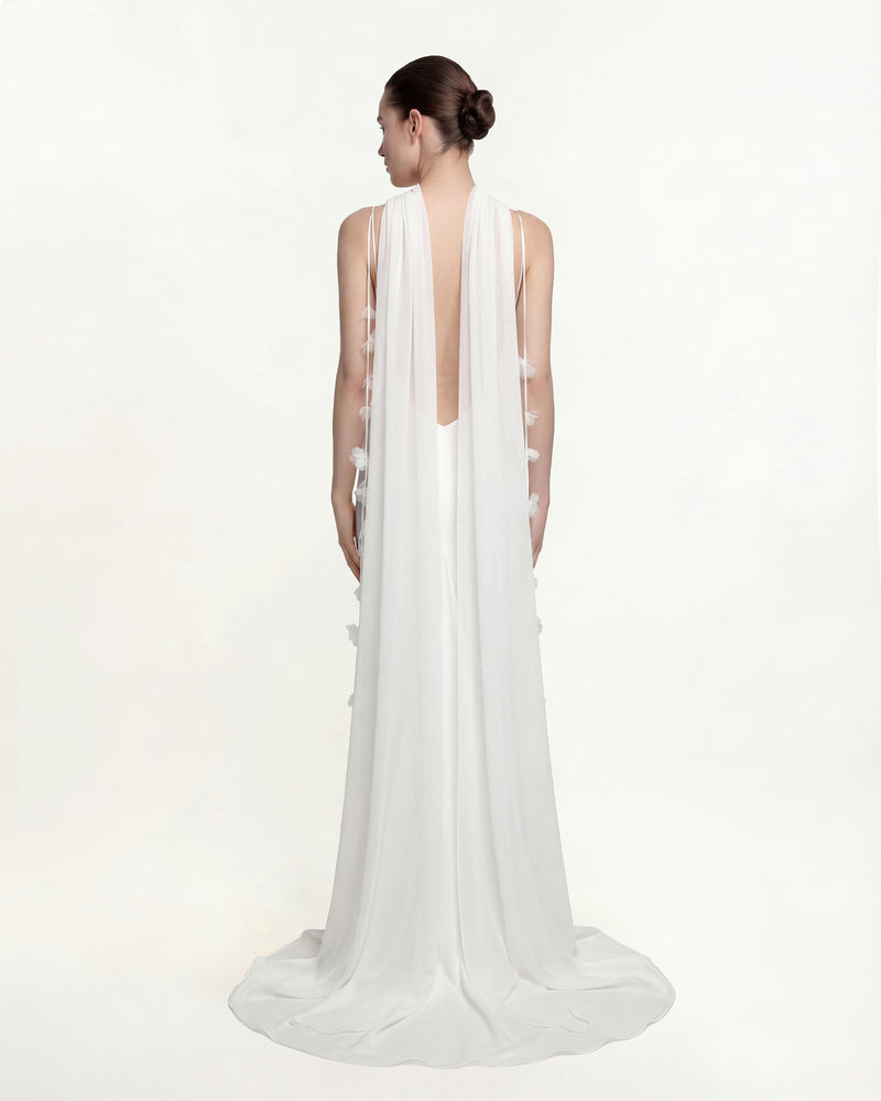 Tulle Cape Shawl - White