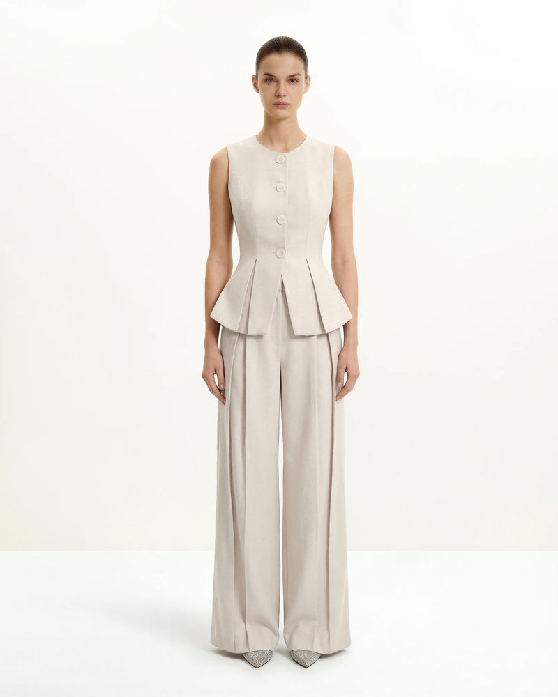 Structured Seam Round - Beige