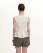 Structured Seam Round - Beige