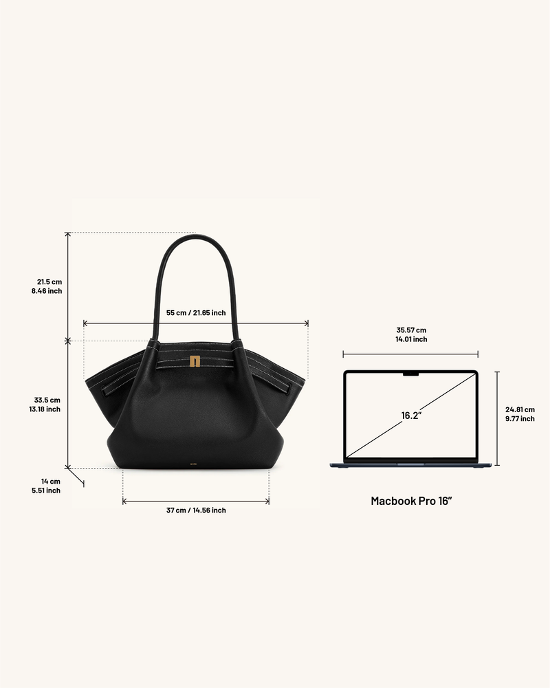 Hana Large Tote Bag - Black