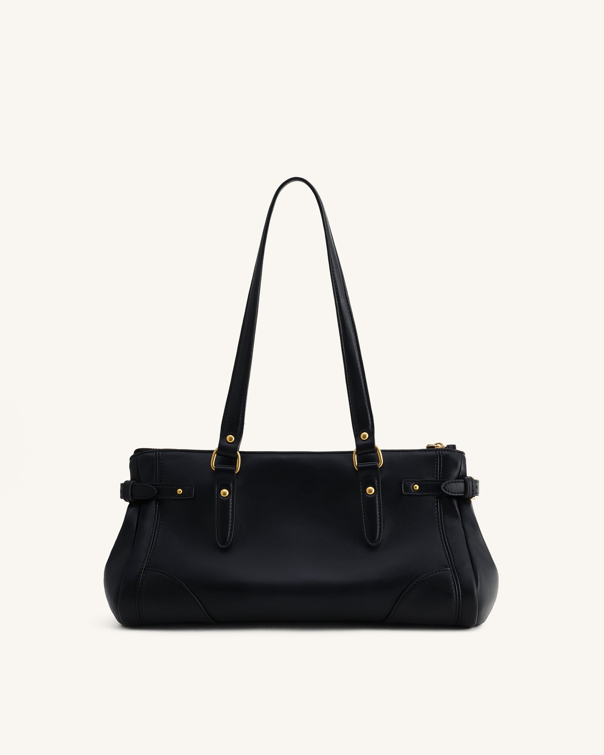 Yvette Elongated Tote Bag - Black