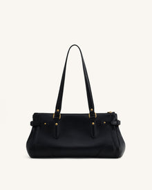 Yvette Elongated Tote Bag - Black