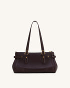 Yvette Elongated Tote Bag - Dark Brown