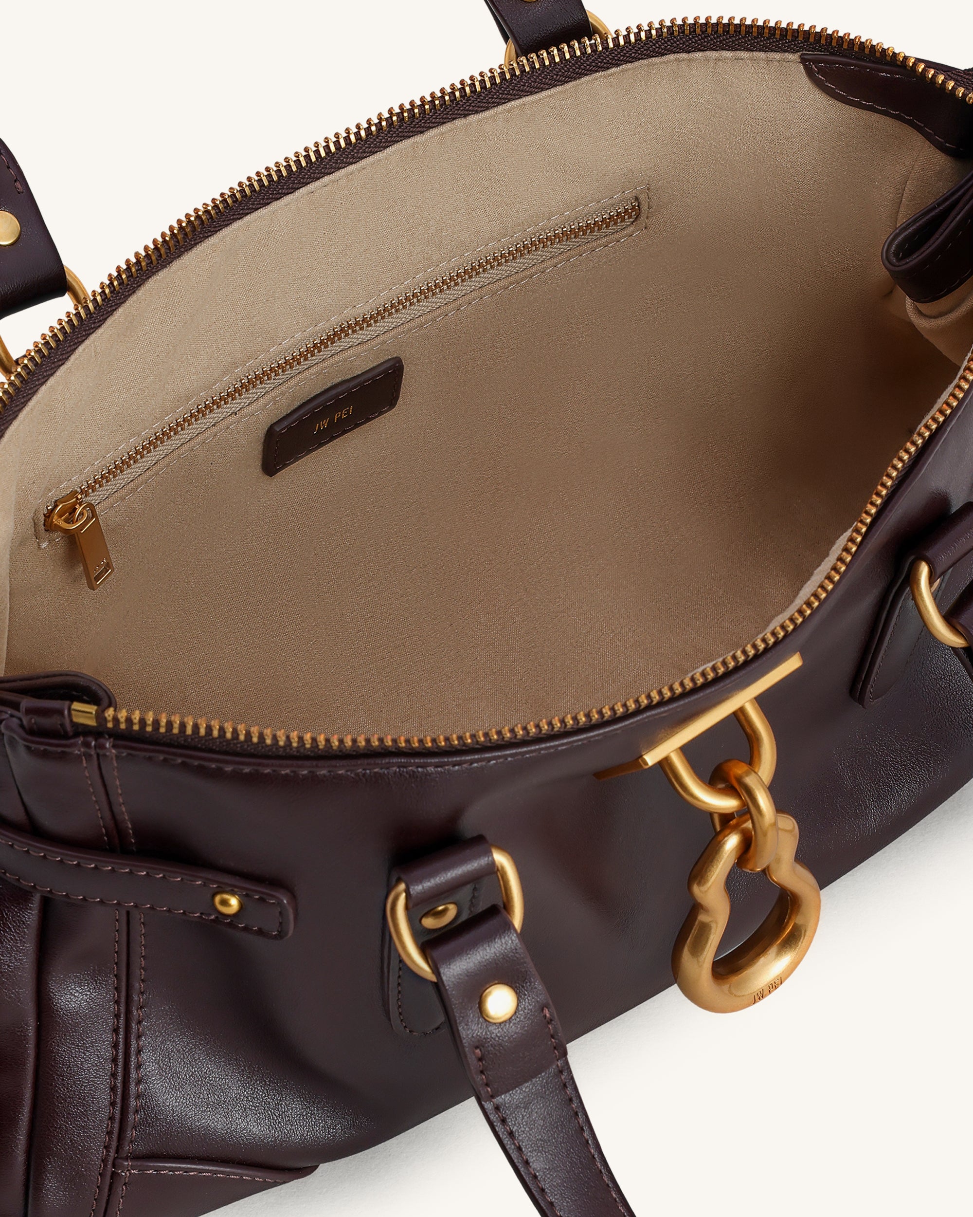 Yvette Elongated Tote Bag - Dark Brown