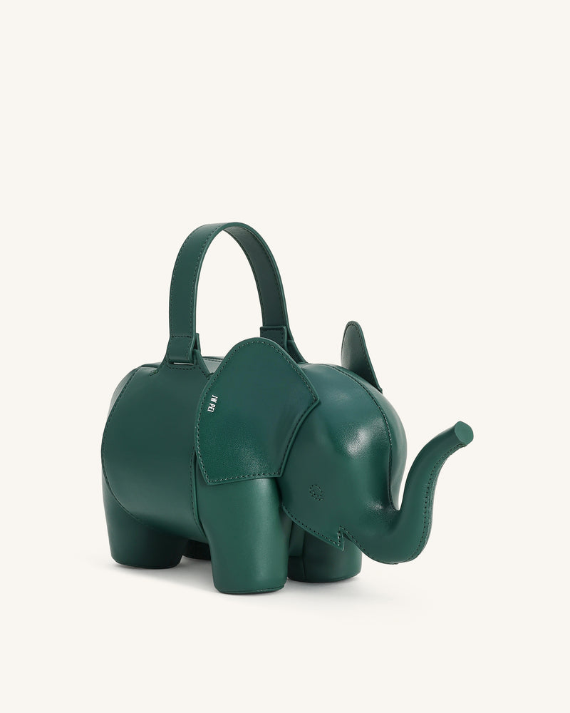 Claire Elephant Shaped Handbag - Green