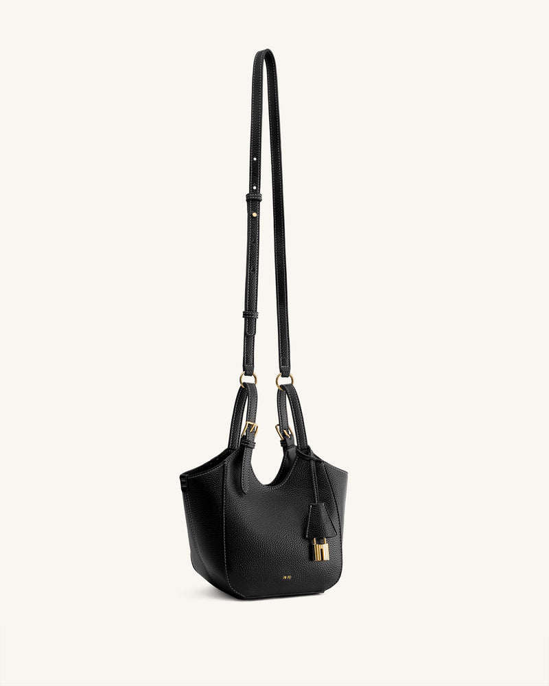 Ines Padlock Tote Bag - Black