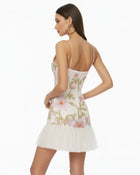 Floral Sling Mini Dress - Rose Pink