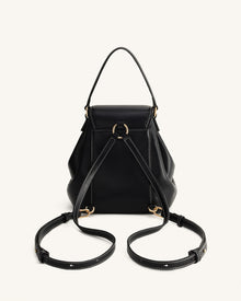 Harper Buckle Pocket Backpack - Black