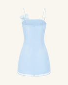 Orchid Appliqué Mini Dress - Blue