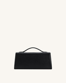Lena Metal Rope Knot Top Handle Bag - Black