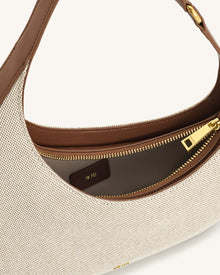 Harlee Shoulder Bag - Brown Canvas