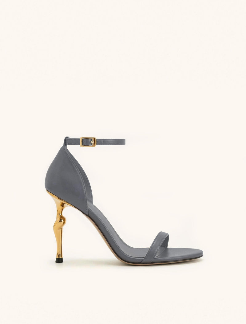 Alivia Ankle Strap Sandals - Gray