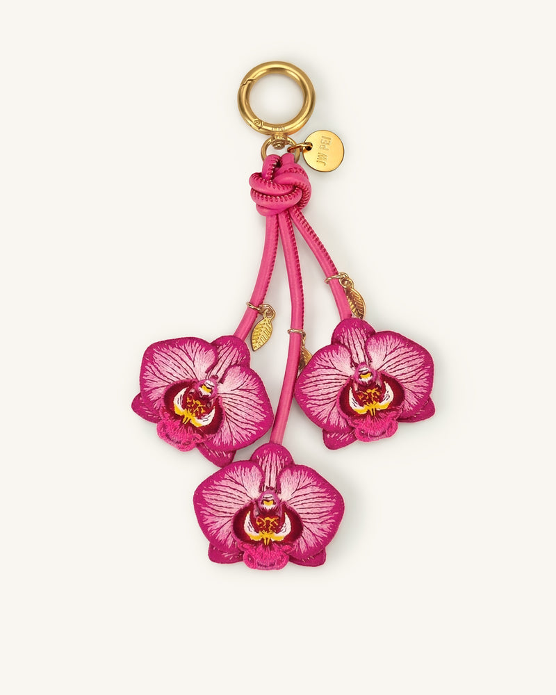 Orchid Bag Charm - Pink