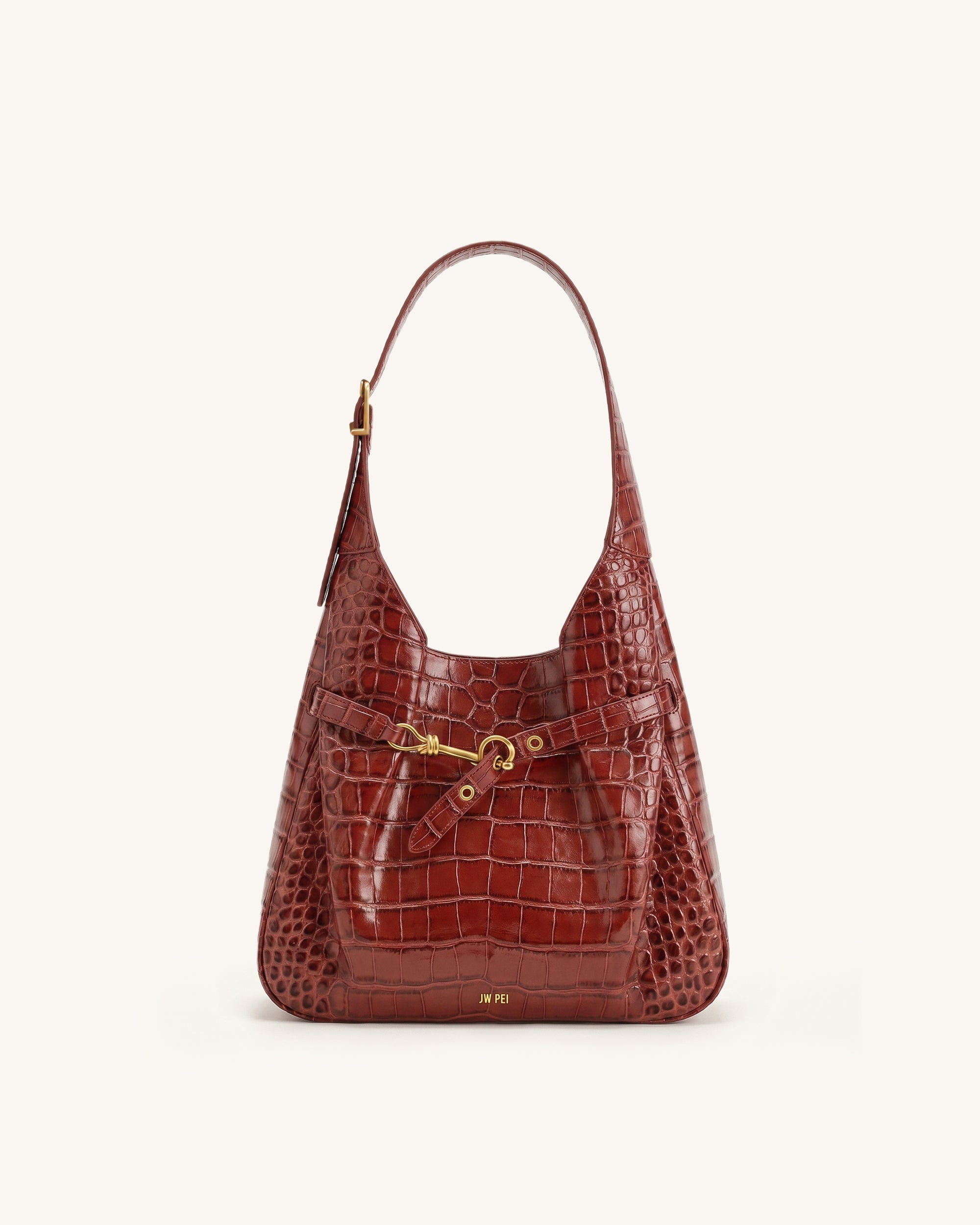 Alina Hobo Bag - Red Croc
