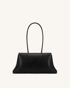 Selene Lock Flap Shoulder Bag - Black