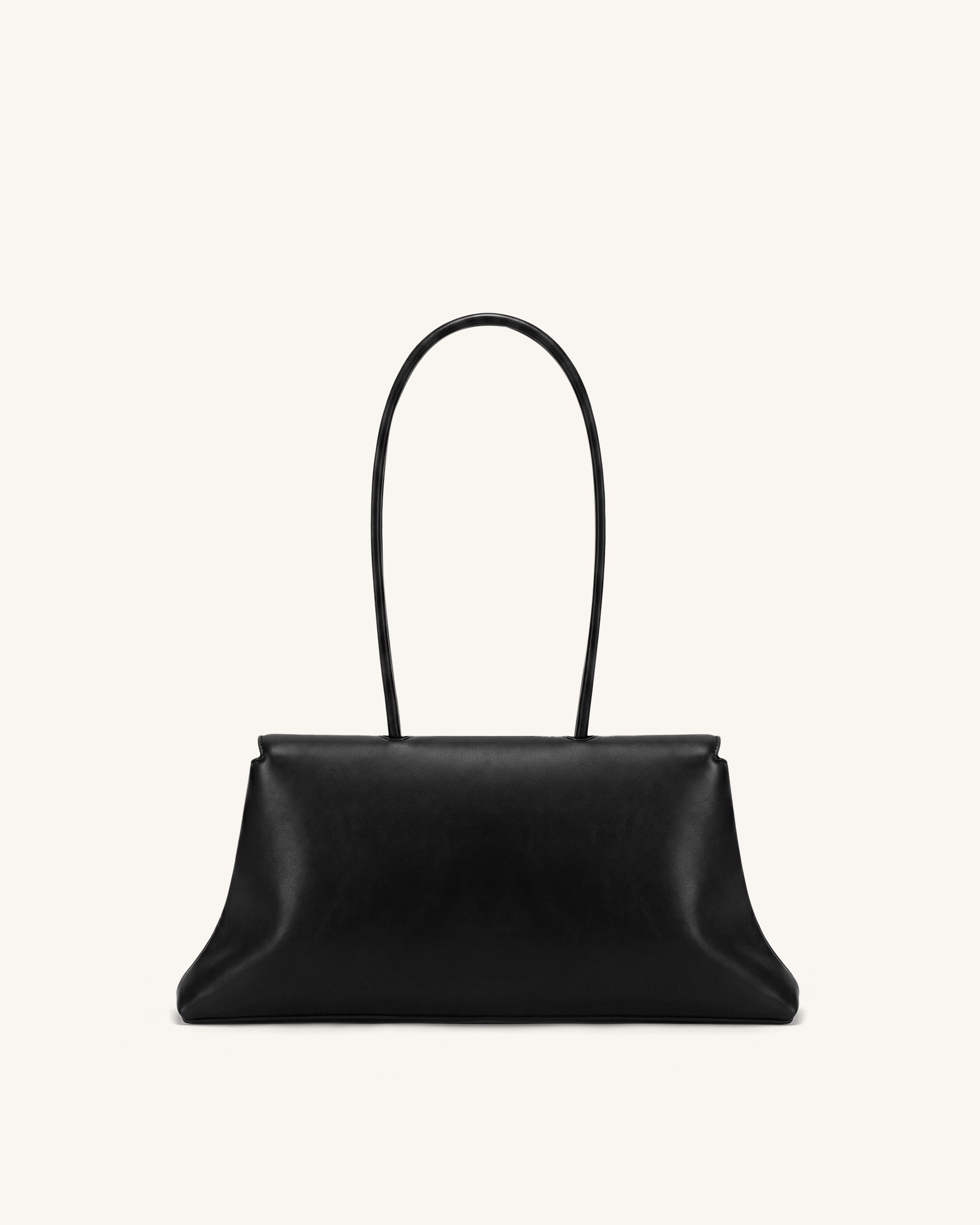 Selene Lock Flap Shoulder Bag - Black