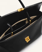 Selene Lock Flap Shoulder Bag - Black