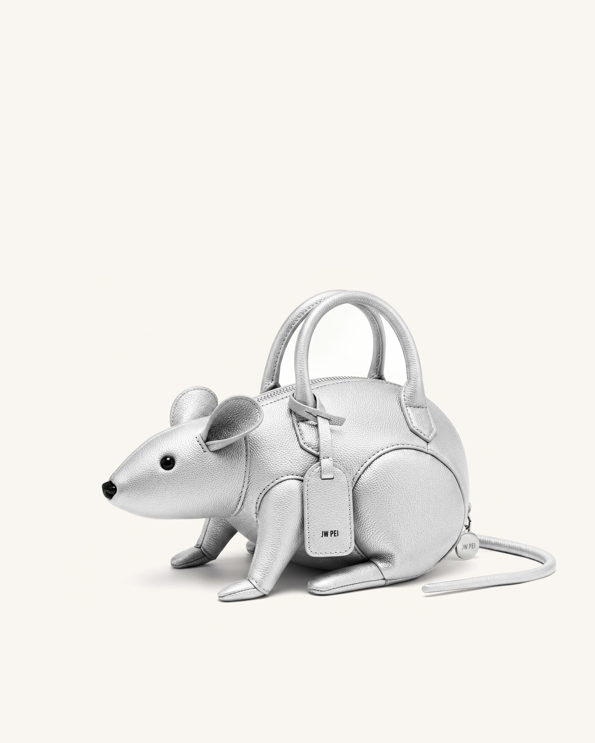 Mia Mouse Top Handle Bag - Silver