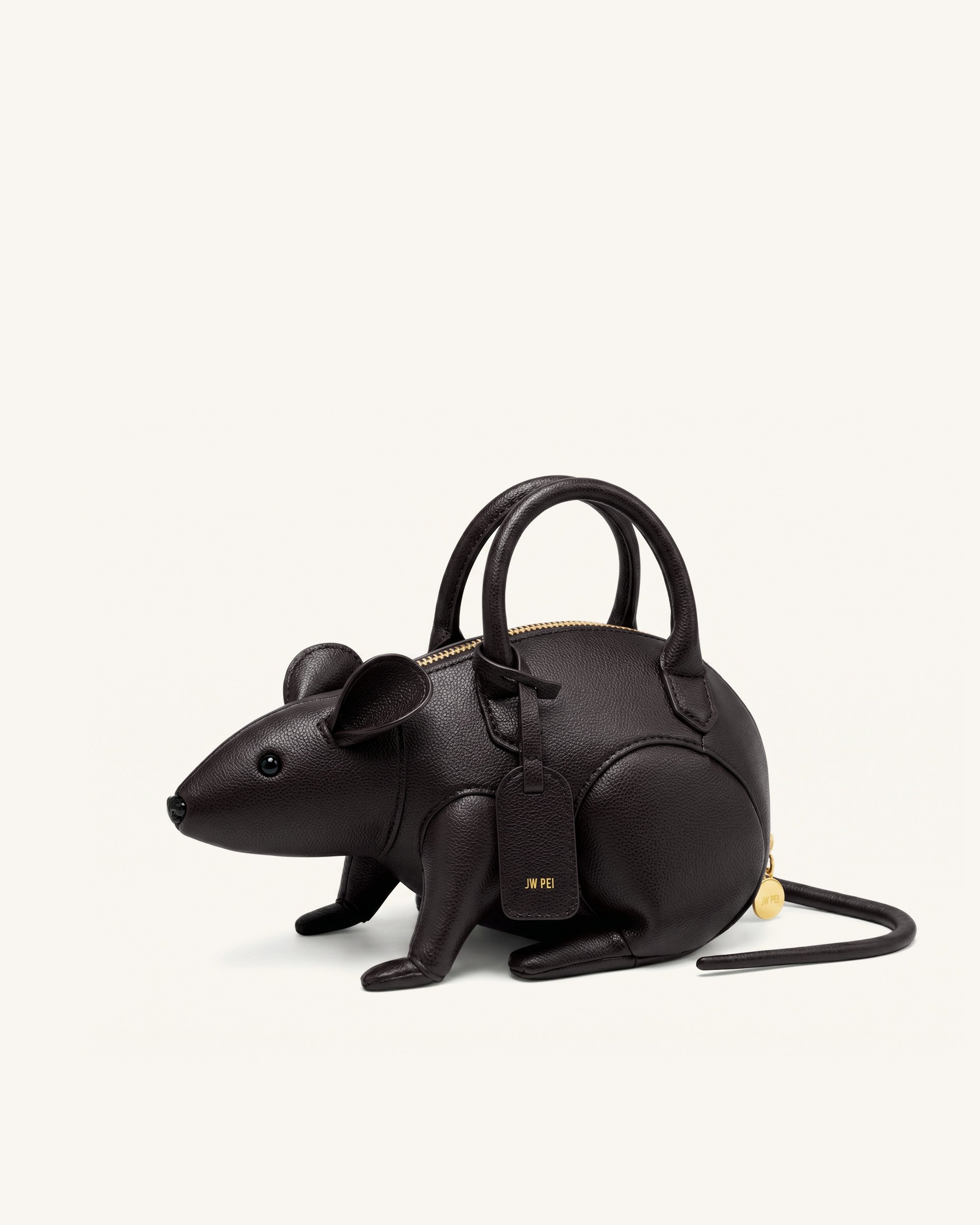 Mia Mouse Top Handle Bag - Dark Brown