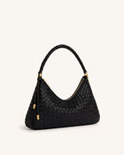 Lorena Woven Shoulder Bag - Black
