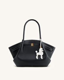 Poodle Bag Charm - White