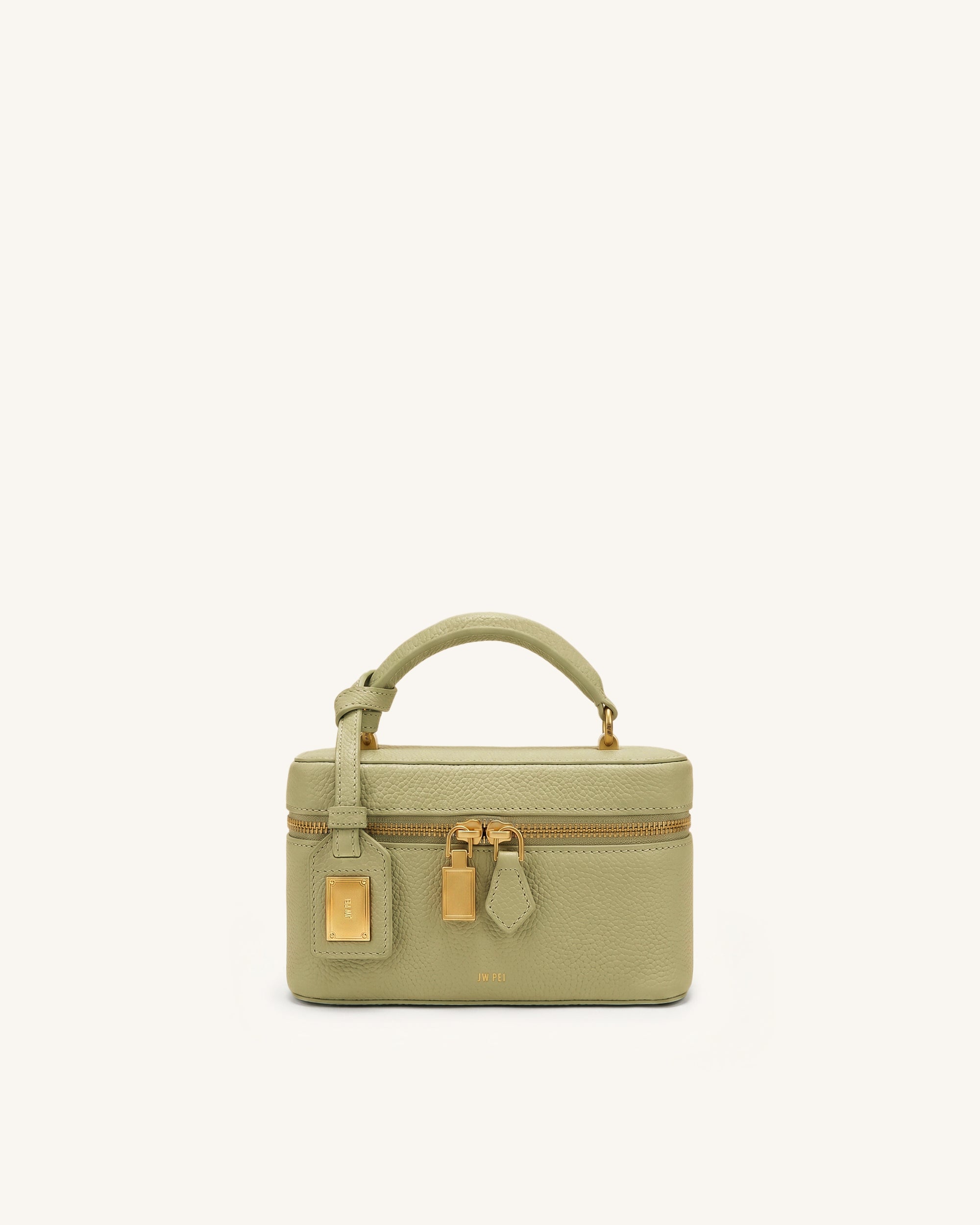 Cleo Box Shape Top Handle Bag - Light Green