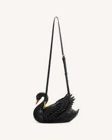 Alani Swan Shaped Crossbody Bag - Black