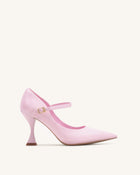 Thalina Satin Fabric Pumps - Pink