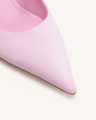 Thalina Satin Fabric Pumps - Pink