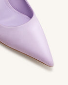 Thalina Satin Fabric Pumps - Light Purple