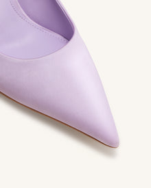 Thalina Satin Fabric Pumps - Light Purple