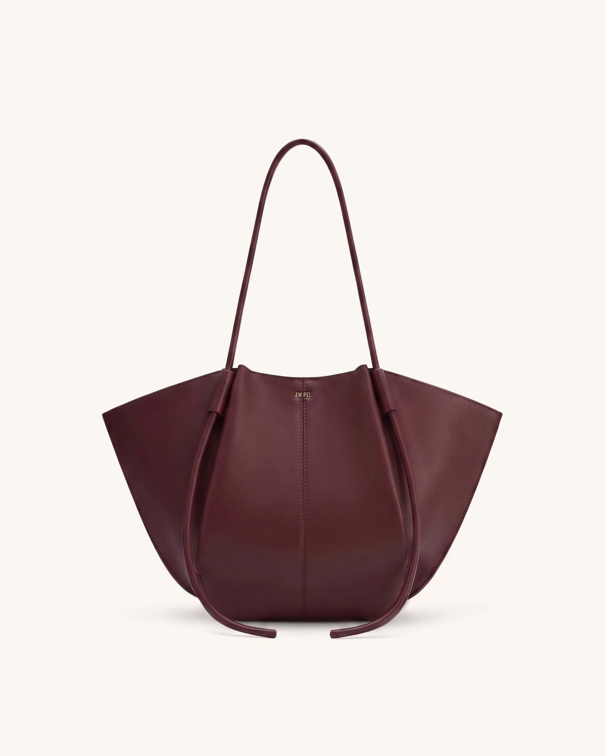 Nala Wide Tote Bag - Dark Red