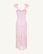 Orchid Embroidered Corset Dress - Dusty Rose