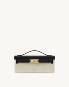 Bria Structured Top Handle Bag - Black Canvas