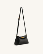 Greta Twist-Lock Crossbody Bag - Black