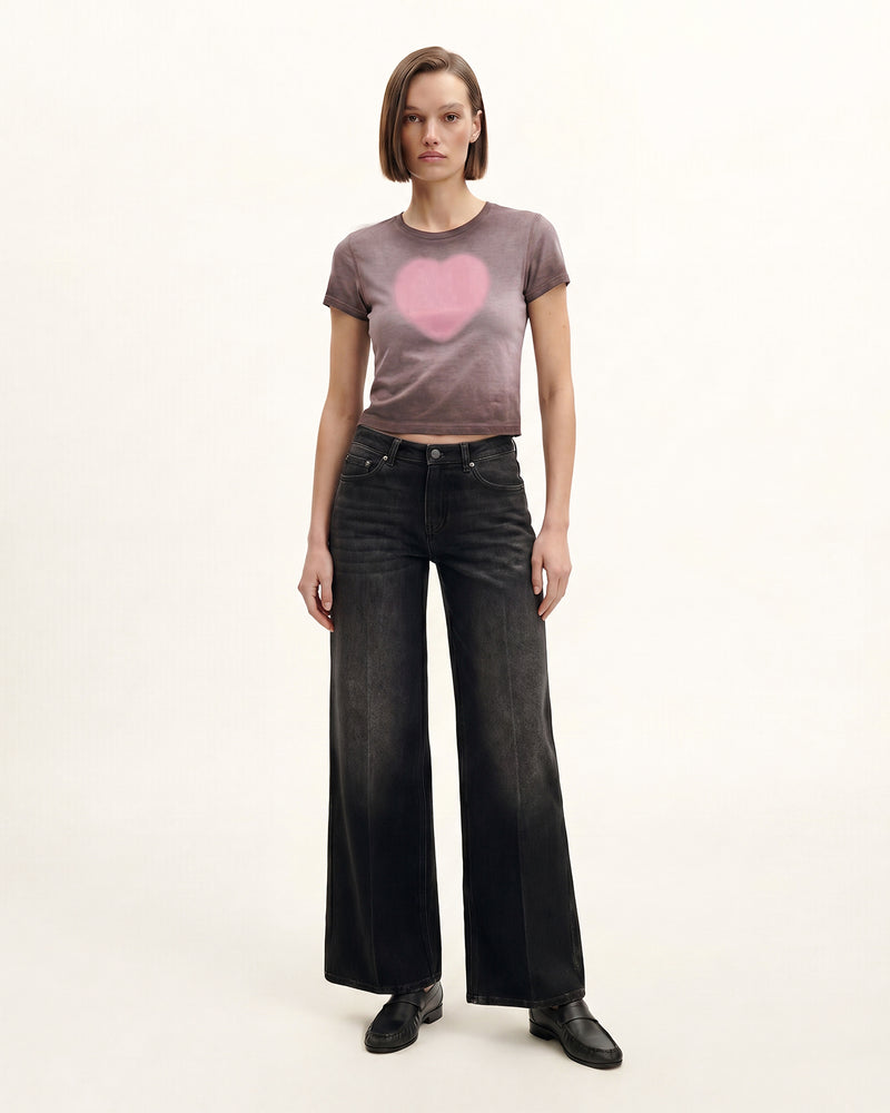 The Shrunken Faded Love T-shirt - Misty Mauve