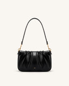Sofia Ruched Shoulder Bag - Black