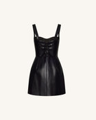 Iris Floral Print Corset Dress - Black
