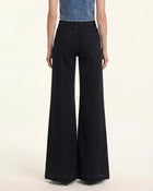 The Troublemaker Multi-Color Rhinestone Split Fray Jeans - Midnight Confessions