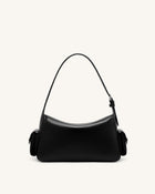 Corinne Multi-Pocket Shoulder Bag - Black