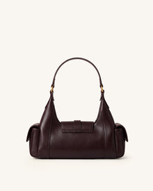 Estelle Pocket Shoulder Bag - Dark Brown